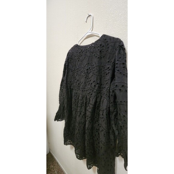 Unbranded Longsleeve Black Midi-dress  Sz  3XL Boho Hippie Unique Cut-out Design - Picture 5 of 5